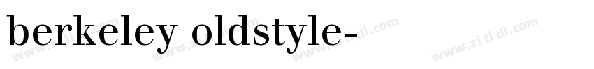 berkeley oldstyle字体转换